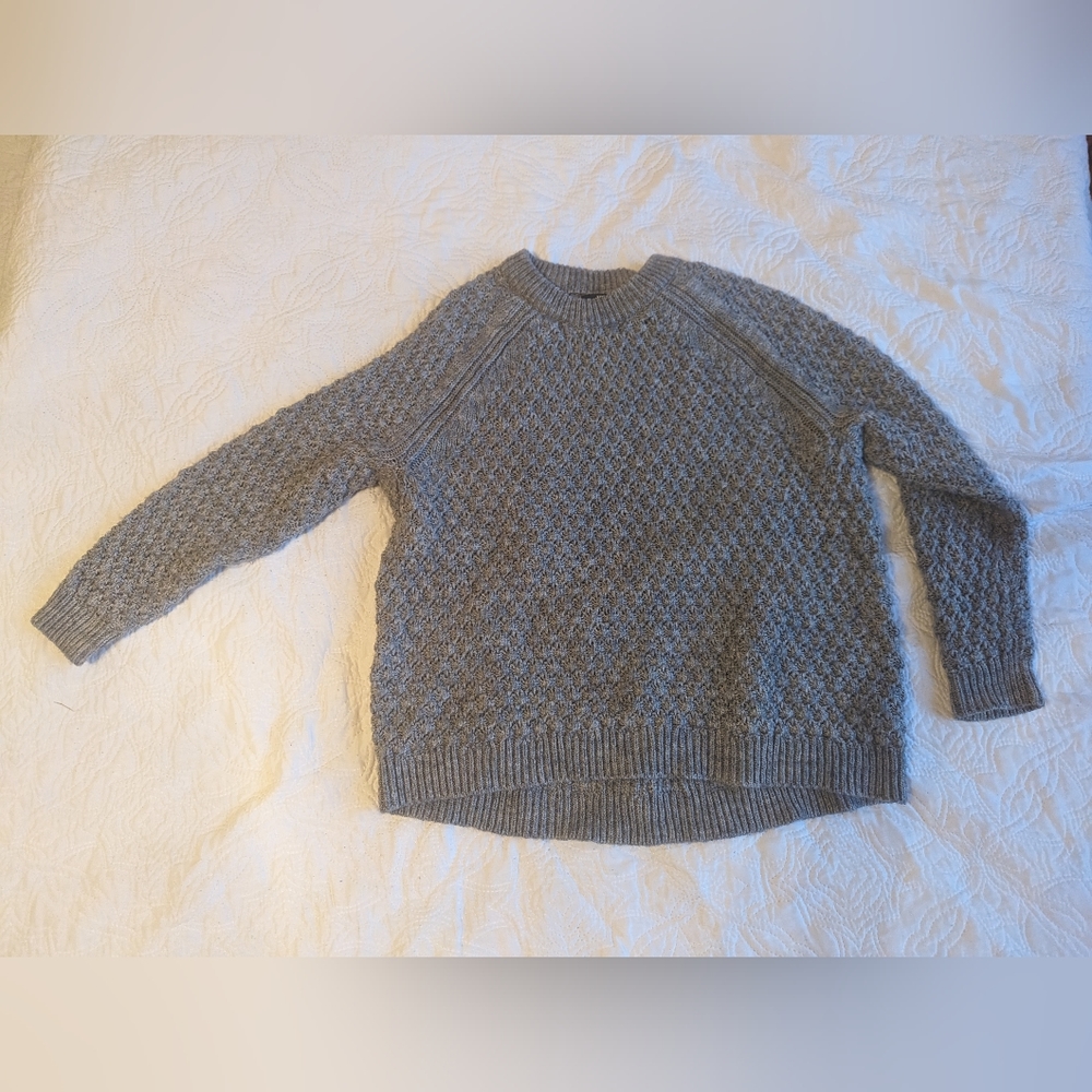 Popcorn knit cozy sweater